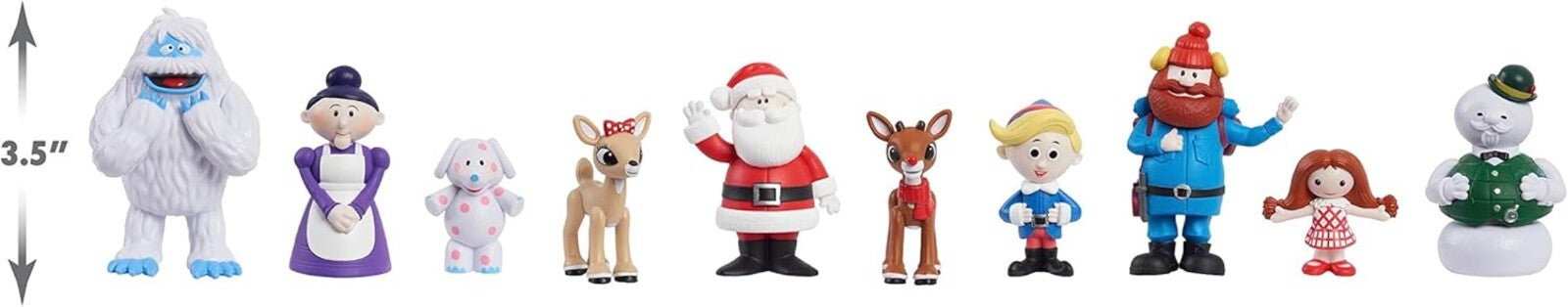 Delightful Rudolph The Red-Nosed Reindeer 10-Figure Holiday Playset for Ages 3+