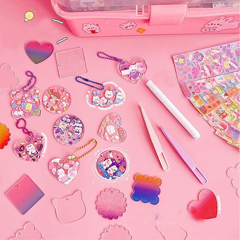 Fun and Educational Goo Card Sticker Kit for Creative Girls - 10.62" x 6.69"