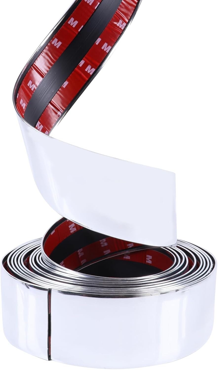 Flexible Chrome Automotive Trim Molding - 100mm Heavy-Duty Protection Stripe