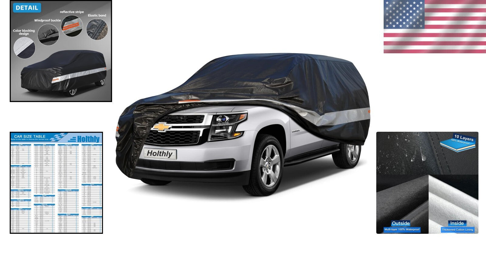 Heavy-Duty Custom Fit Car Cover for Large SUVs - Ultimate Weather Protection