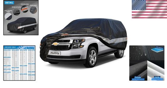 Heavy-Duty Custom Fit Car Cover for Large SUVs - Ultimate Weather Protection