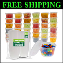 Load image into Gallery viewer, 12 oz Clear Stackable Deli Containers with Lids – Ideal for Meal Prep &amp; Freezer