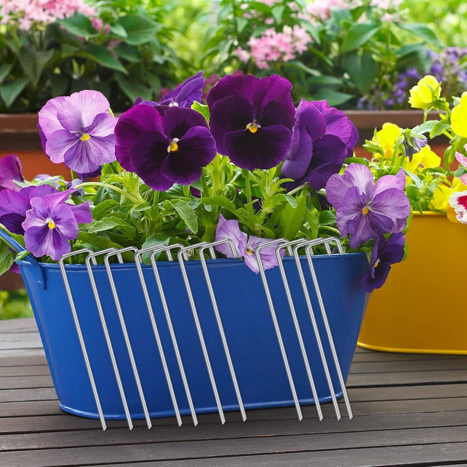 420pcs Galvanized U-Shaped Garden Stakes - 6-Inch for Versatile Outdoor Use