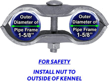 Load image into Gallery viewer, 8 Classic Chain Link Fence Panel Clamps for 1-5/8" Pipe Frames - Galvanized