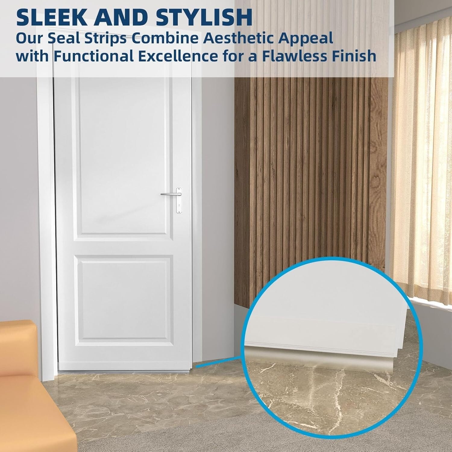 Premium Clear Silicone Door Draft Stopper - 36ft Weather Stripping for Gaps