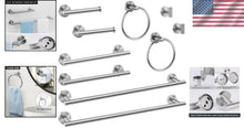 Load image into Gallery viewer, Stylish 10-Piece Bathroom Hardware Set - Brushed Nickel Finish, Safe Design