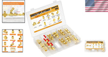 Load image into Gallery viewer, Plumbing Essentials: 48PCS Brass NPT Pipe Fittings Kit with Multiple Types
