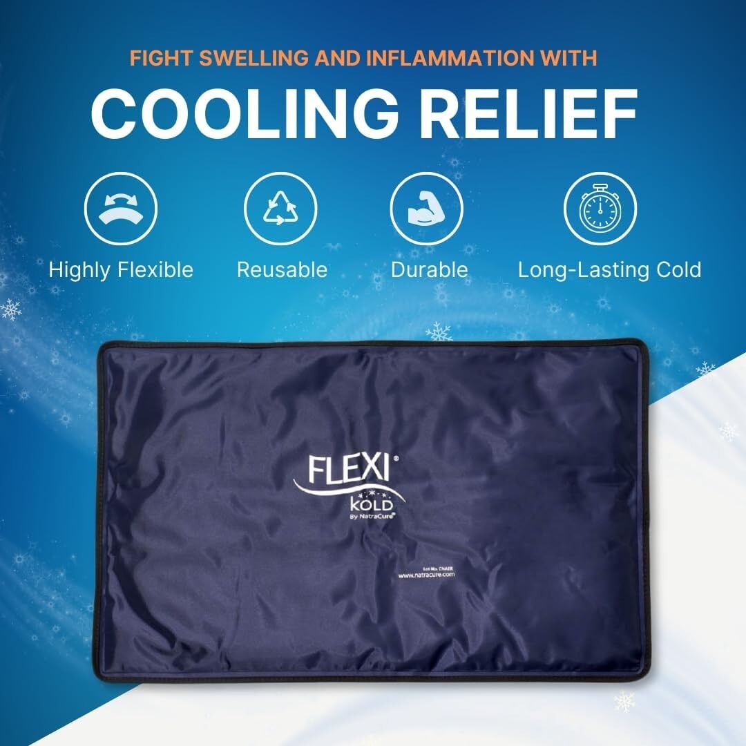 FlexiKold Customized Comfort - Extra Large Gel Ice Pack for Injuries & Soreness