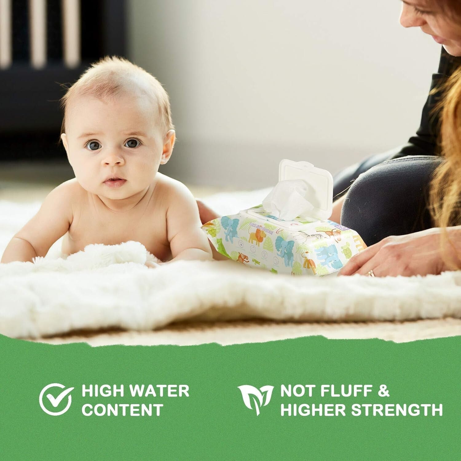 Biodegradable Baby Wipes - 8 Flip-Top Packs, 640 Count, Alcohol & Fragrance Free