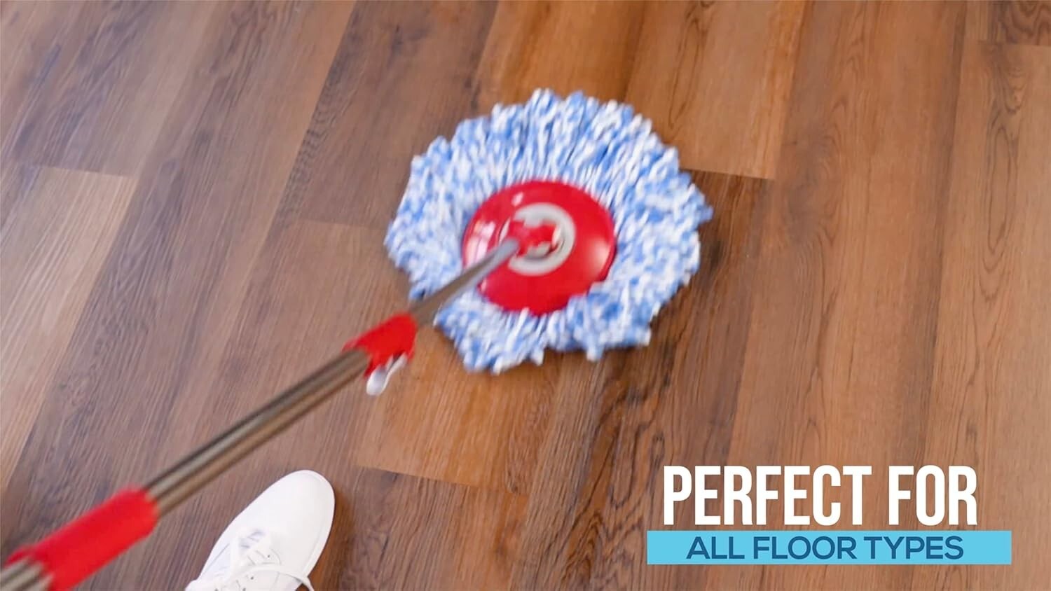 Ultimate Spin Mop Cleaning System - 3 Microfiber Heads & Easy Use for All Floors