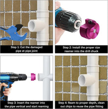 Load image into Gallery viewer, 8-Pc PVC Pipe Reamer Kit - Professional Fitting Savers for Seamless Plumbing
