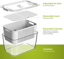 Load image into Gallery viewer, Large Capacity 4-Pack Fruit &amp; Vegetable Storage Containers with Ventilation Lids
