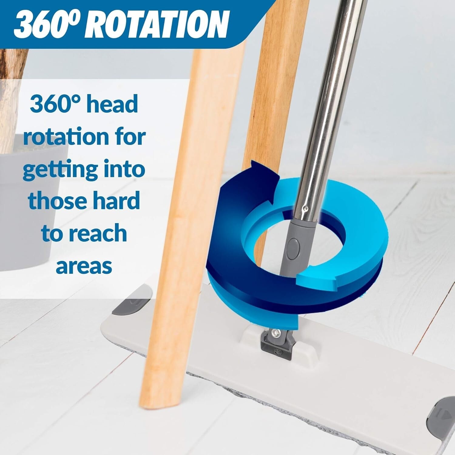 Eco-Friendly Reusable Microfiber Mop Set with 360° Rotation for Deep Cleaning