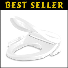 Load image into Gallery viewer, Quiet-Close Elongated Bidet Toilet Seat: Adjustable Warm Water &amp; Wash Modes