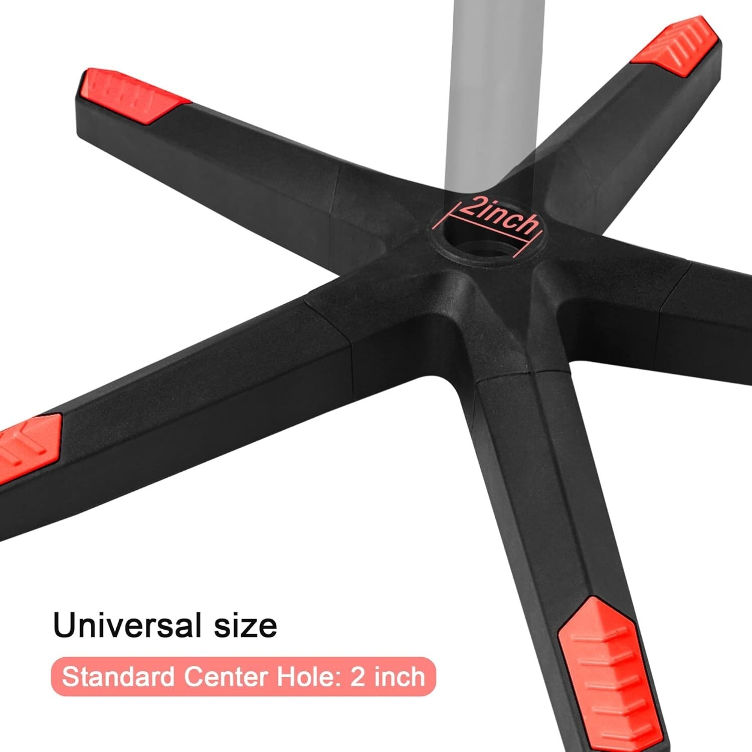 5 Swivel Casters Nylon Chair Base - Universal Fit for Gaming & Office Chairs