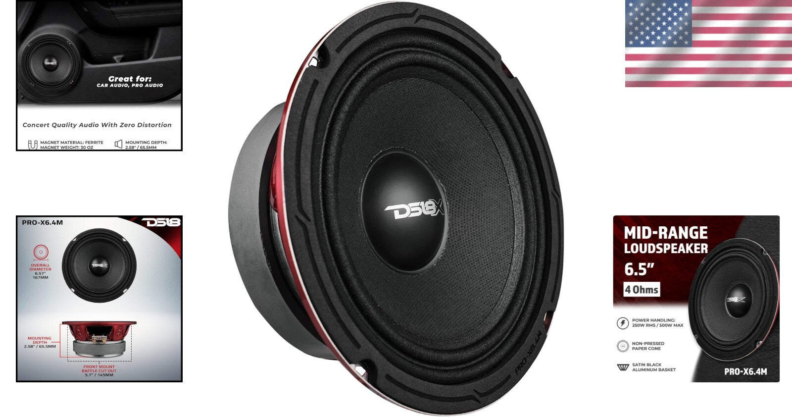 6.5" Midrange Loudspeaker - Premium 250W RMS for Enhanced Audio Experience