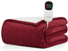 Load image into Gallery viewer, Sherpa Heated Blanket - Full Size 72"x84" with Over-Heat Protection and Timer