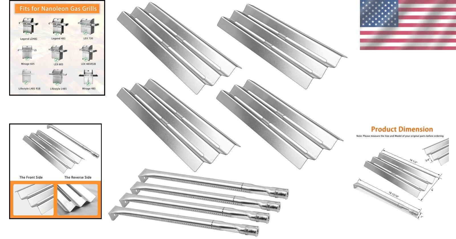 Corrosion-Resistant Grill Parts for Napoleon Models - Complete Replacement Kit