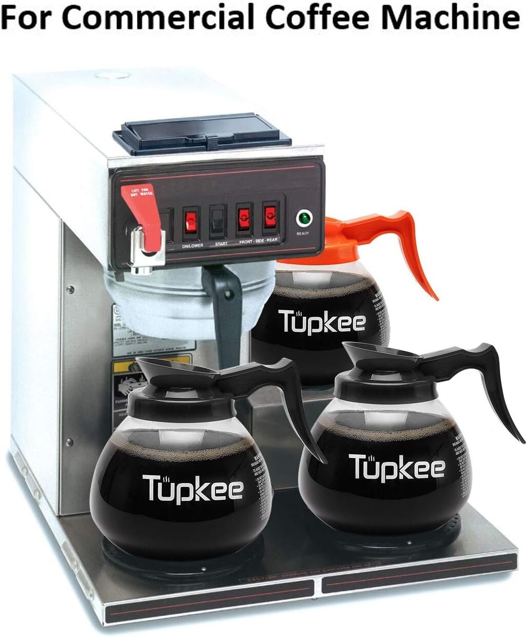 Ergonomic 12-Cup Coffee Decanter - Shatter-Resistant with Non-Scratch Brush