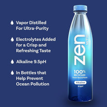 Load image into Gallery viewer, Refreshing Vapor Distilled 9.5 pH Alkaline Water with Electrolytes - 50.7 Fl Oz