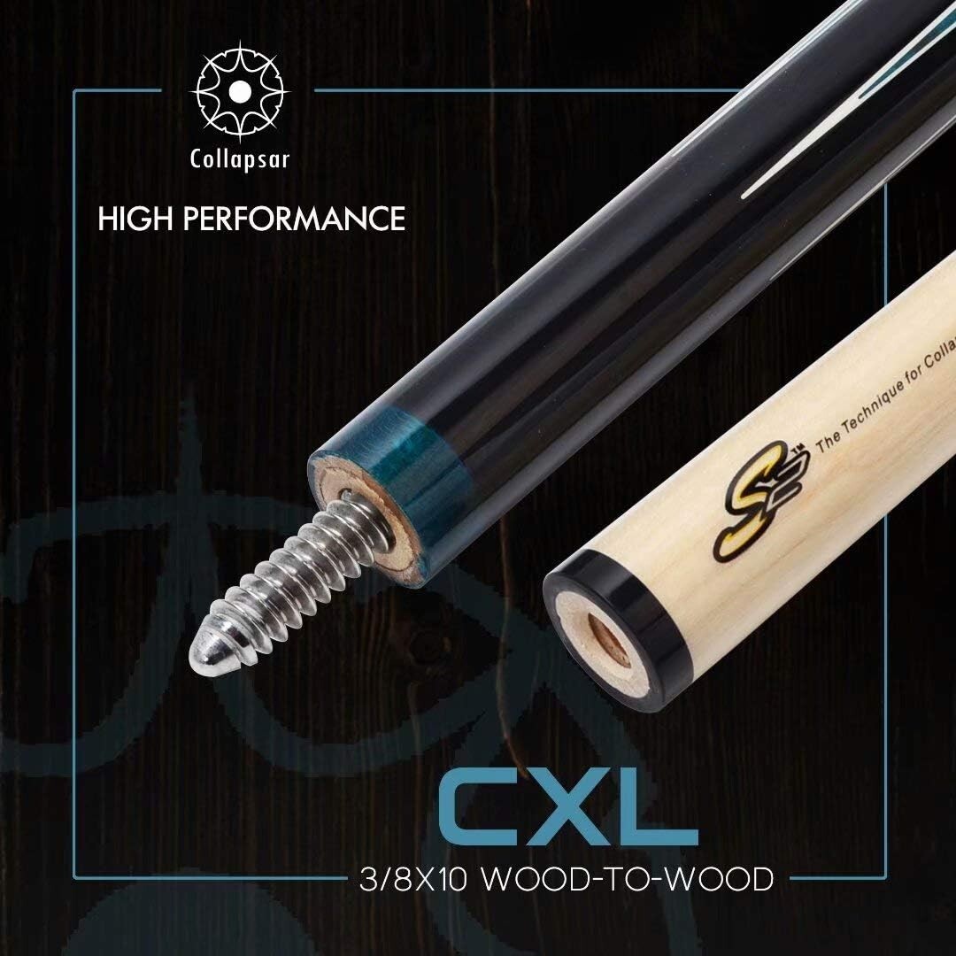 Sleek Blue Stained CXL Pool Cue with 1X1 Case: Your Ultimate Billiard Companion