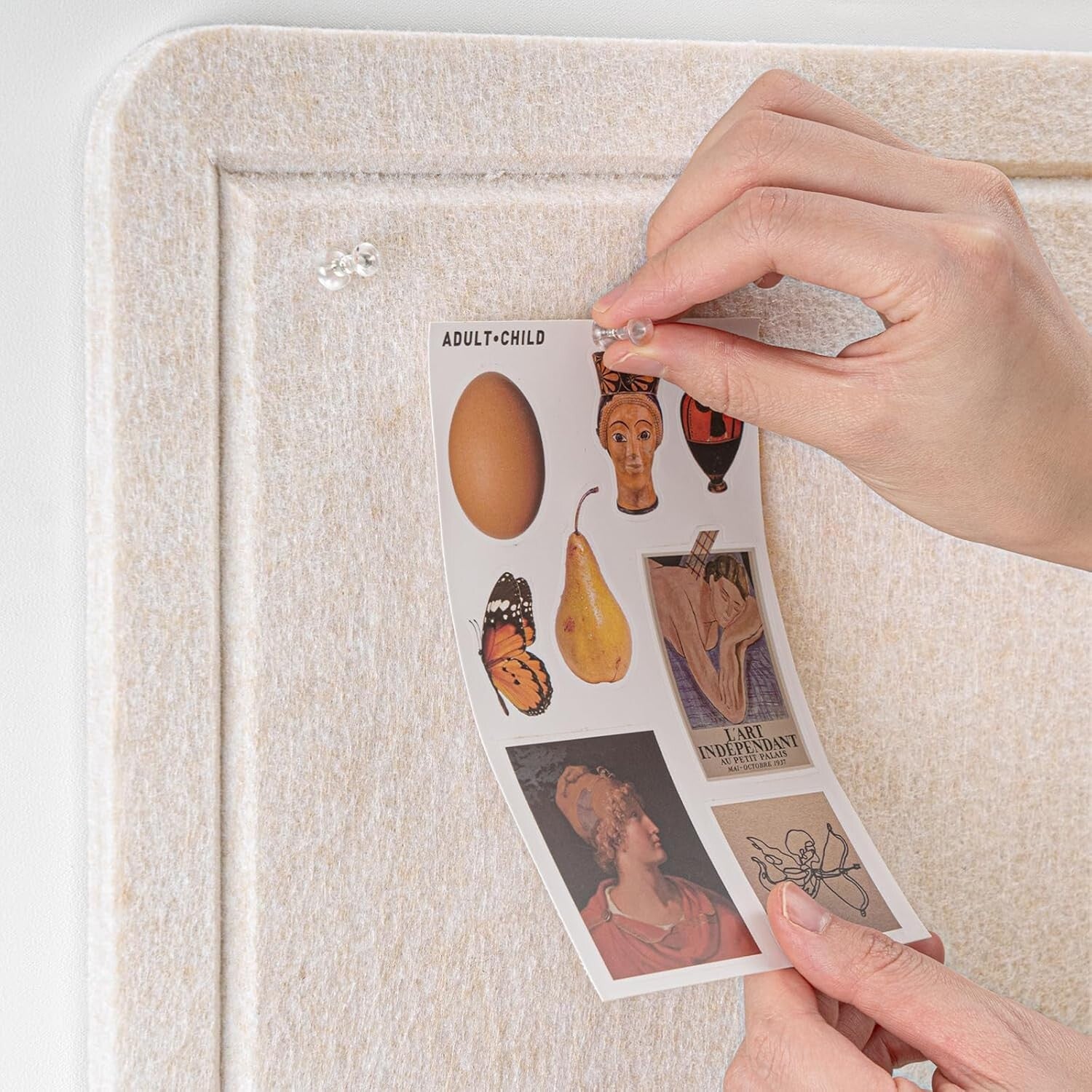 Elegant Frameless Large Felt Pin Board - 6' x 4' Decorative Display Board