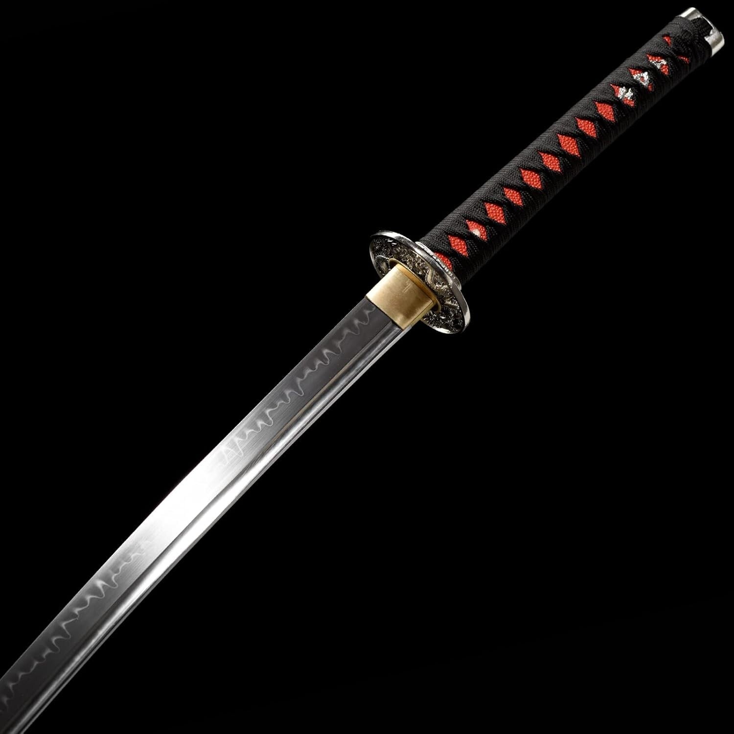 Elegant 28" Japanese Katana – Full Tang and Clay Tempered Damascus Steel Blade