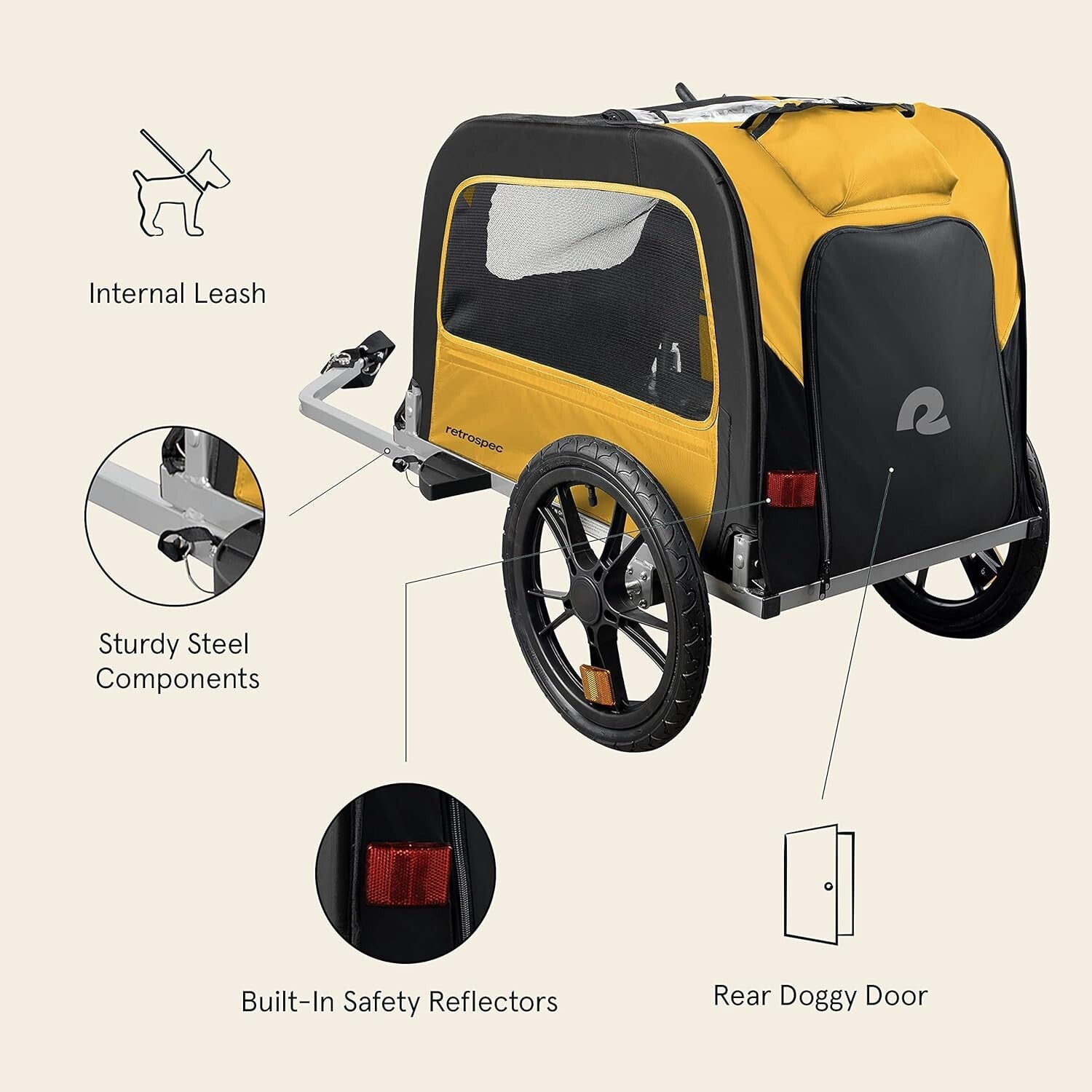 Compact Folding Pet Bike Trailer with Safety Features for Adventurous Pet Owners
