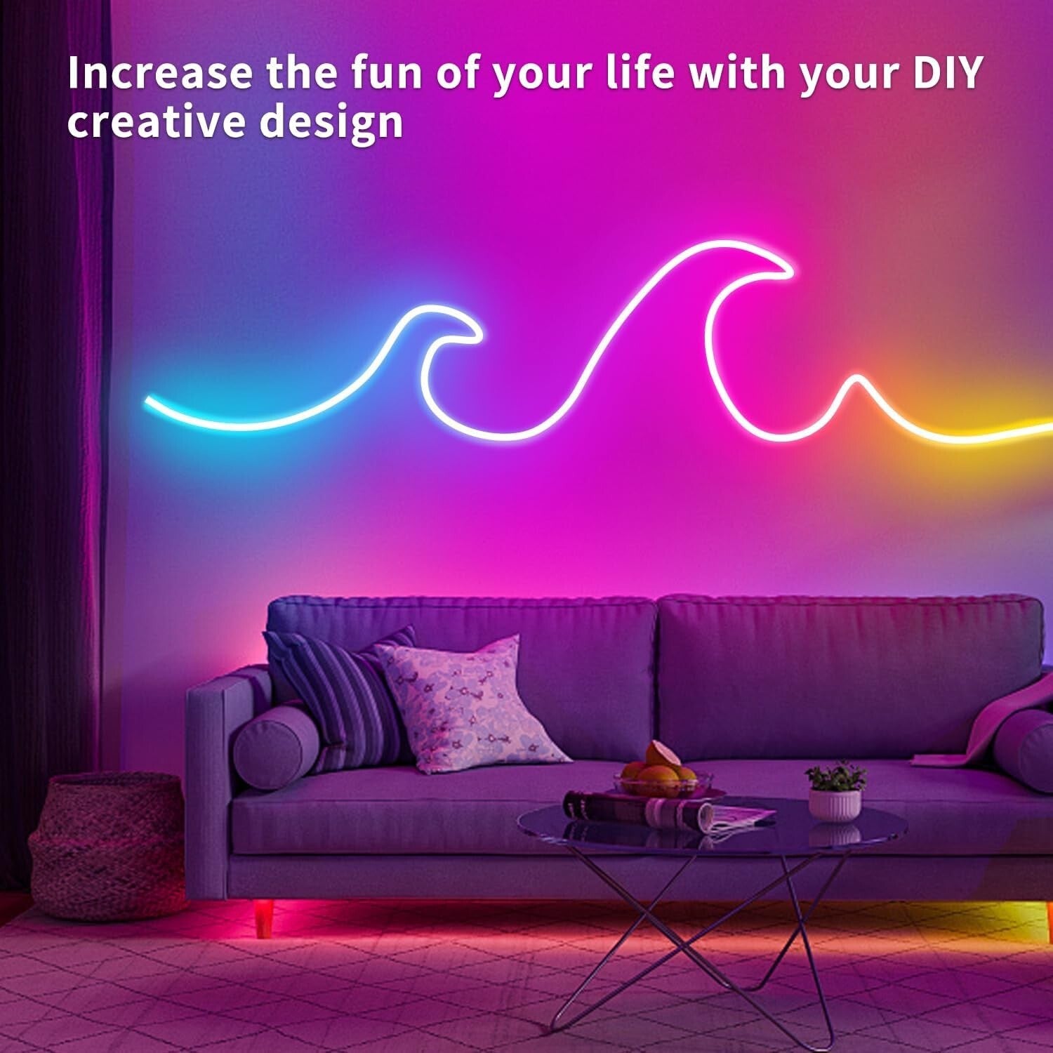 Flexible 132FT Neon LED Strip - Dimmable, Remote Controlled & Vibrant Colors