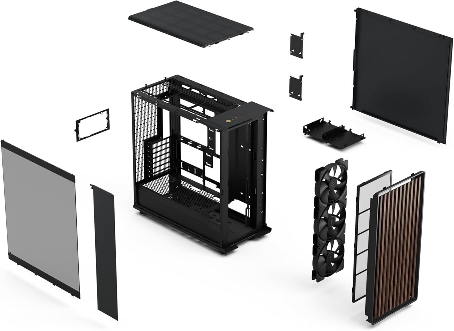 North XL Charcoal Black Gaming Case - Spacious Layout & Enhanced Airflow Design