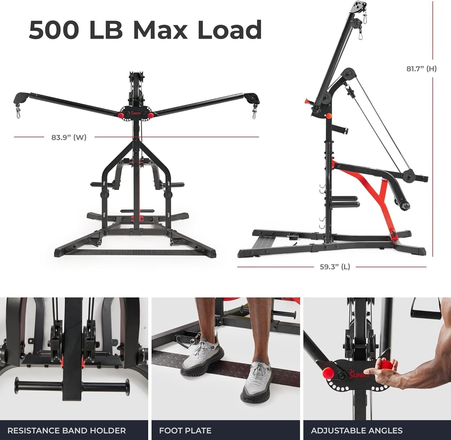 Heavy-Duty Alloy Steel Home Gym with Bi-Directional Arms - Safely Train Anytime