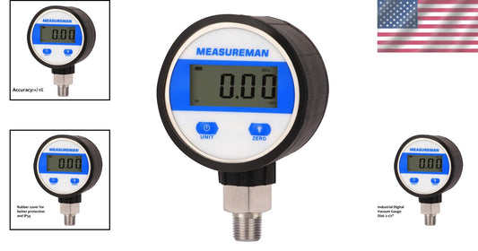 Compact 2-1/2" Stainless Steel Gauge for Accurate -15psi Vacuum Measurement