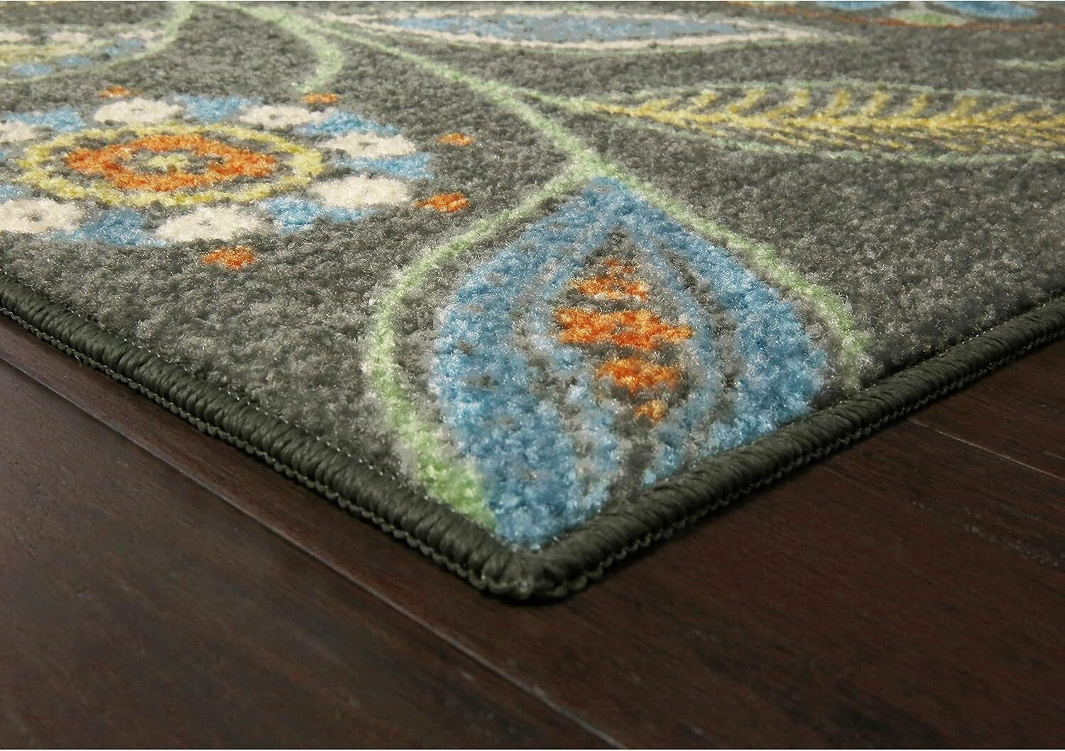 Durable Floral Runner Rug with Non-Slip Backing - Perfect for High Traffic Areas