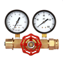 Load image into Gallery viewer, Dual Measurement Water Pressure Gauge &amp; Flow Meter Assembly, 0-160 PSI, 0-13 GPM