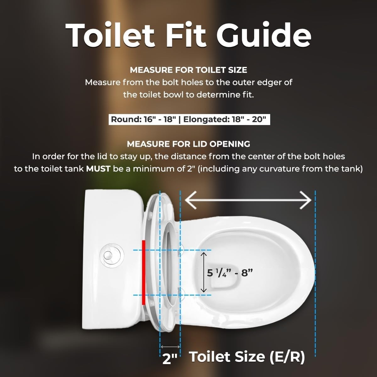 Durable Plastic Elongated Bidet Toilet Seat with Slow-Close & Rear Wash Options