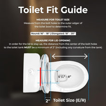 Load image into Gallery viewer, Durable Plastic Elongated Bidet Toilet Seat with Slow-Close &amp; Rear Wash Options