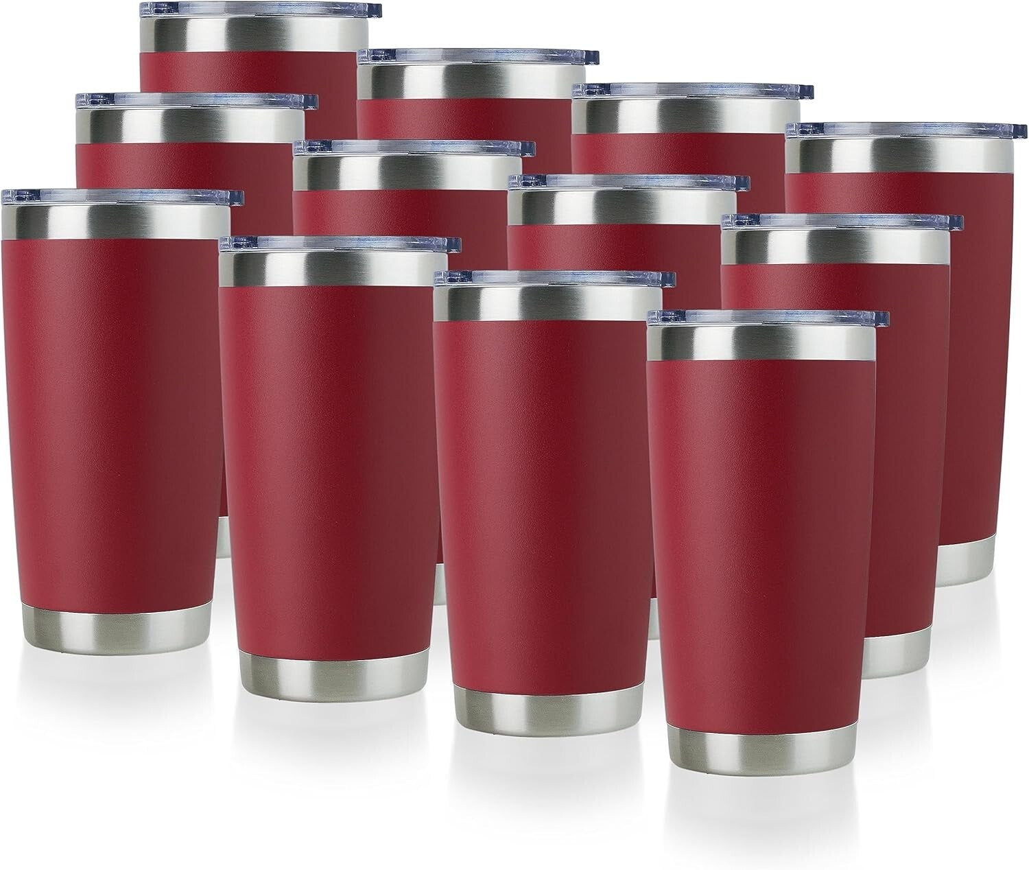 Durable Powder Coated Stainless Steel Tumblers - 20oz, Ideal for Travel