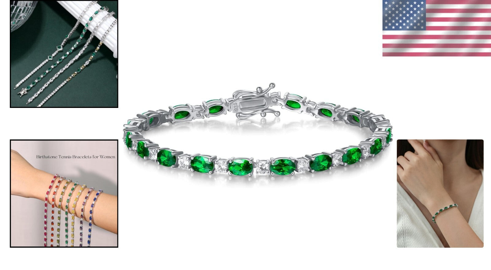 Hypoallergenic Birthstone Tennis Bracelet for Women - Stylish Gift in 12 Colors