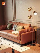 Load image into Gallery viewer, Stylish Gold Standing Floor Lamp with Remote Control, Perfect for Home &amp; Office