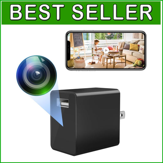 Discreet 1080P Wi-Fi Camera Charger - Motion Detection & 140-Degree Wide Angle