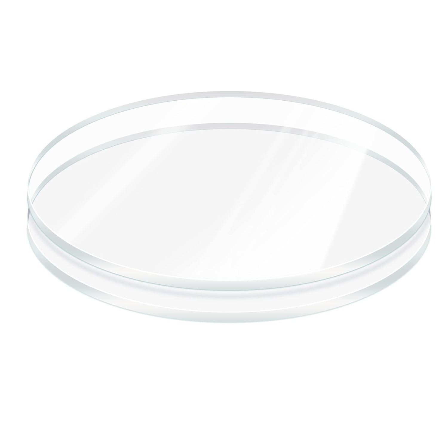 Versatile 2-Piece Clear Plexiglass Circle Set - Ideal for Projects & Tabletops