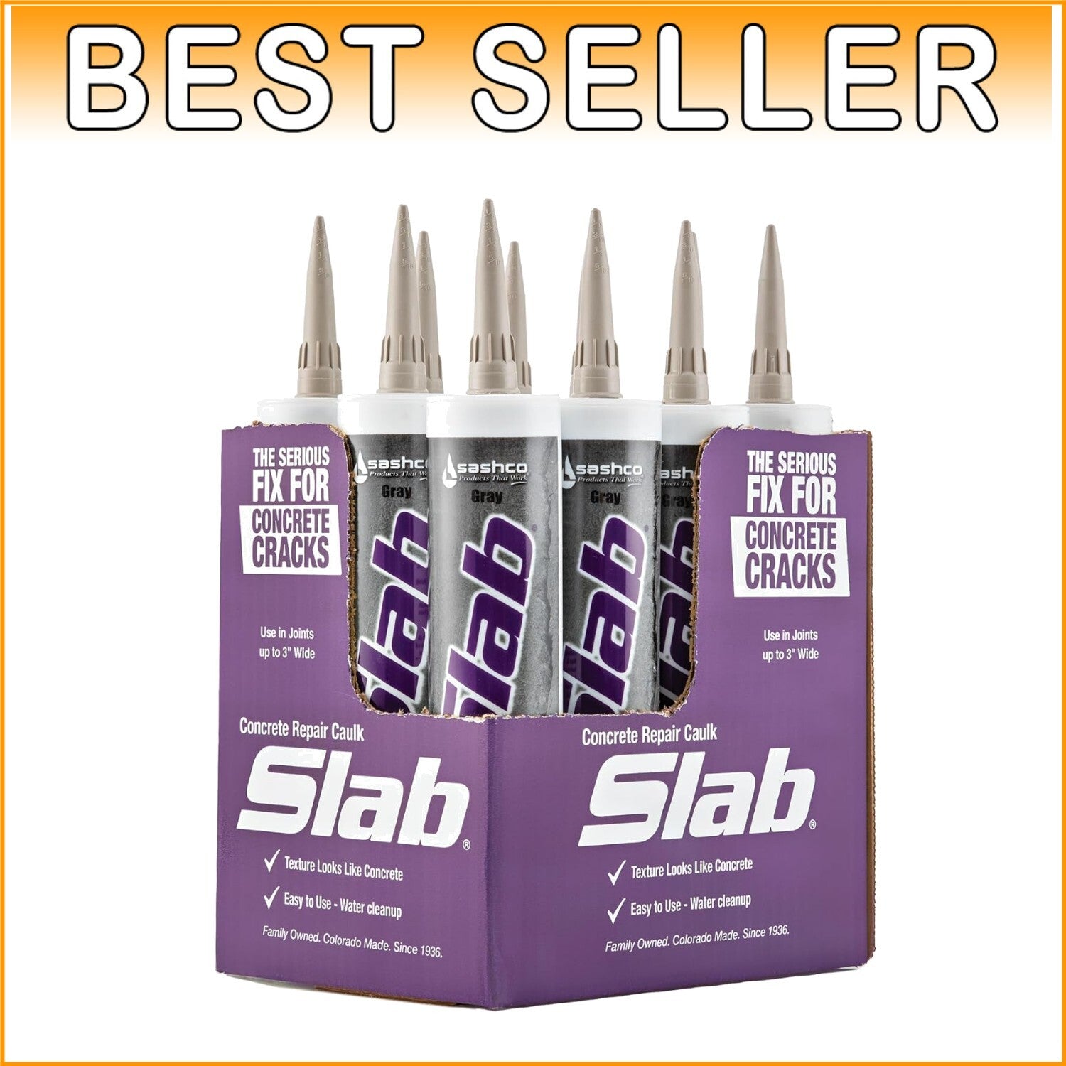 Durable Concrete Repair Sealant - 10.5oz Cartridge, Easy to Apply Solution