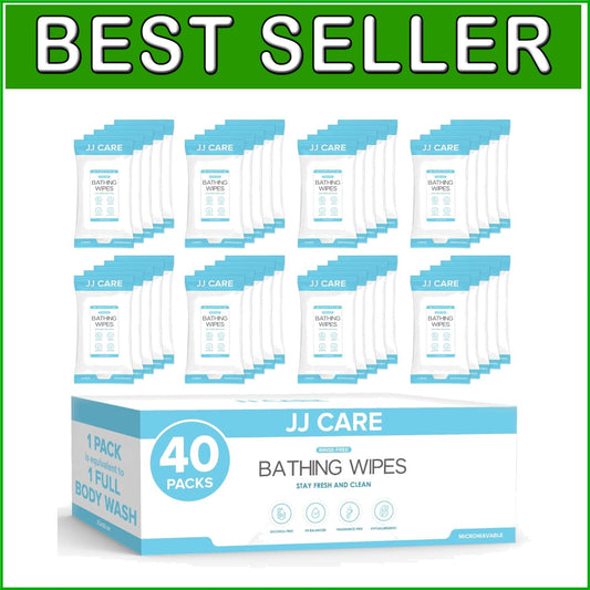 Bulk Pack of 320 No Rinse Body Wipes for Adults - Waterless Cleansing Solution