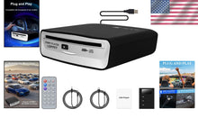 Load image into Gallery viewer, Universal Portable Car CD Player with Remote &amp; AUX - Easy Plug-and-Play Solution