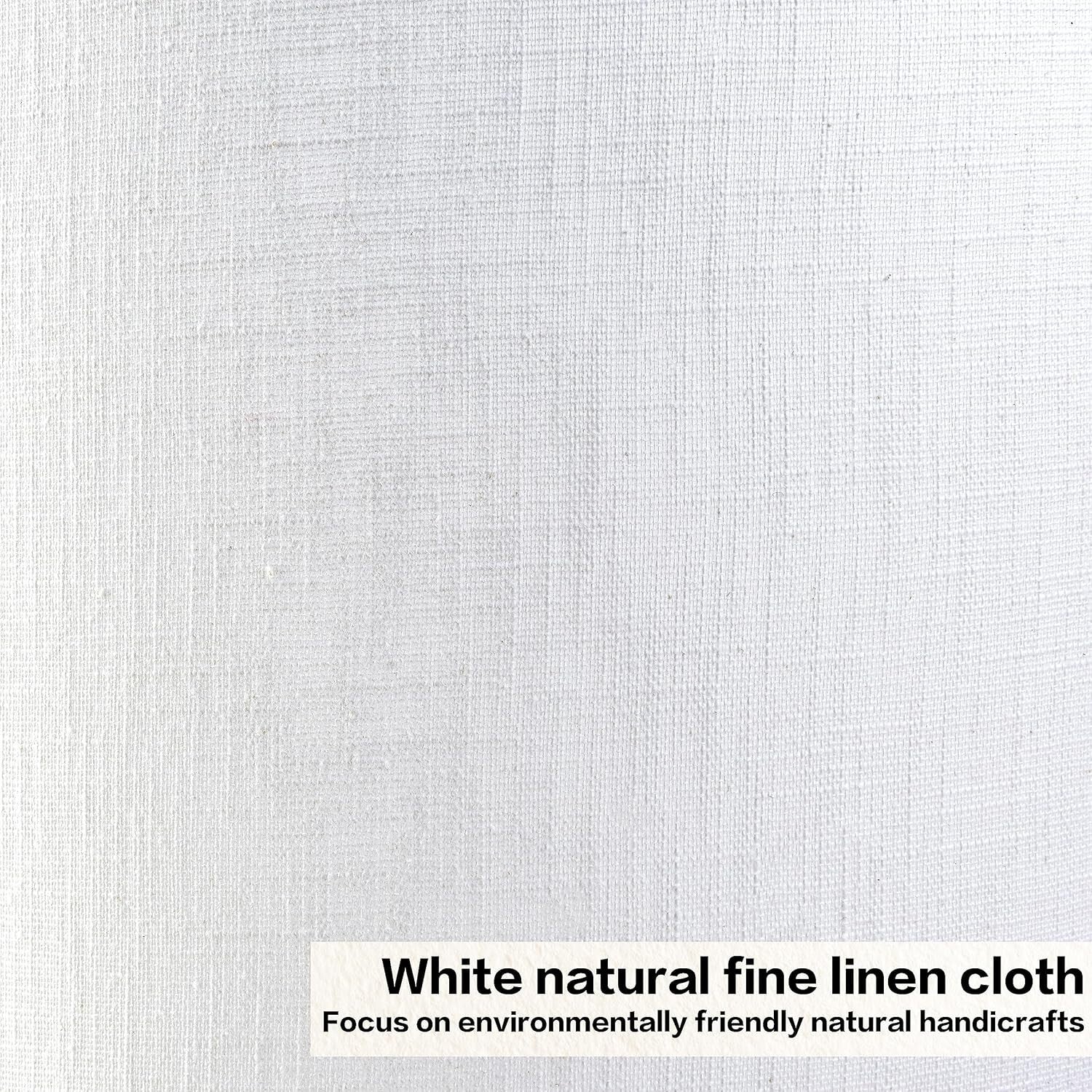 Easy Assembly White Linen Drum Lampshades - 16" Large Set of 2 for Versatile Use