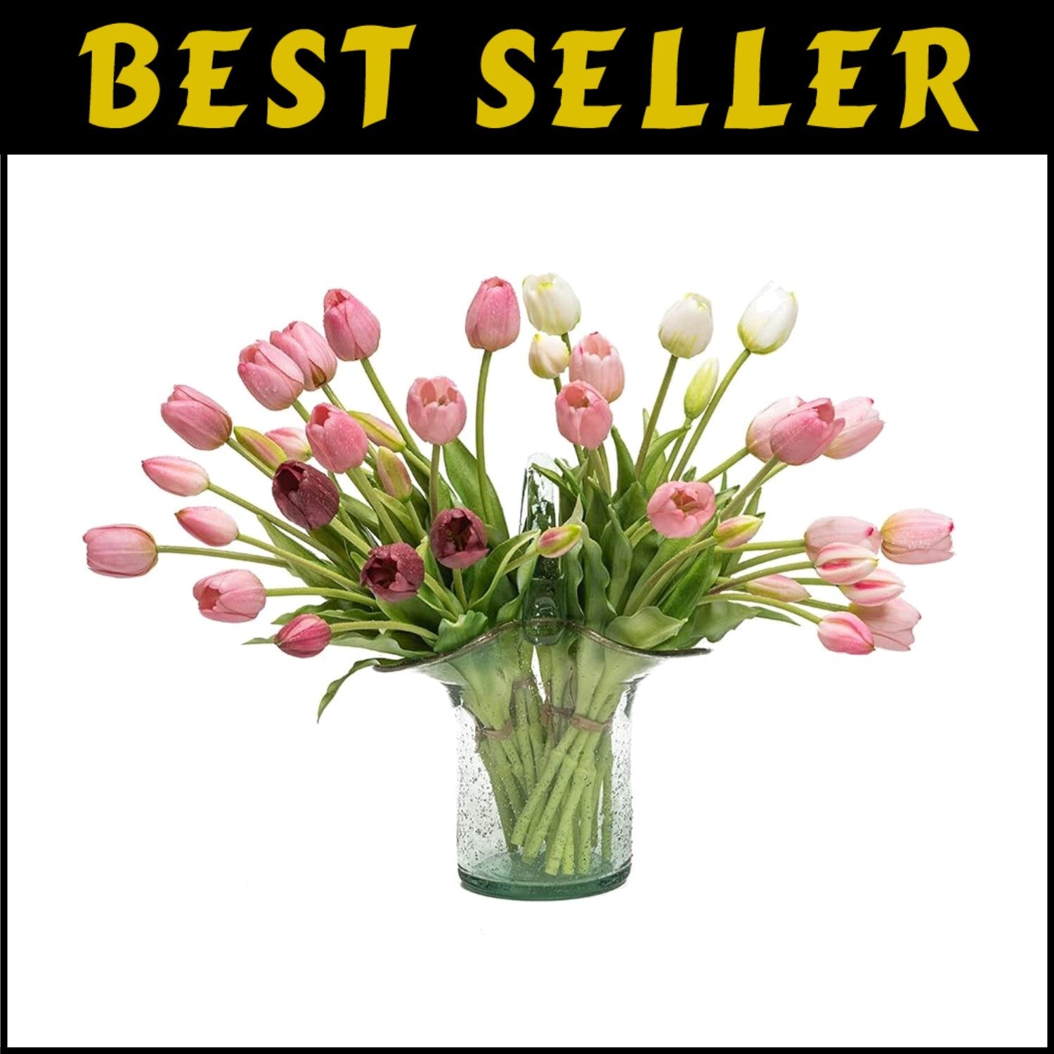 Flexible Stems Real Touch Artificial Tulips - 40pcs for DIY Floral Arrangements