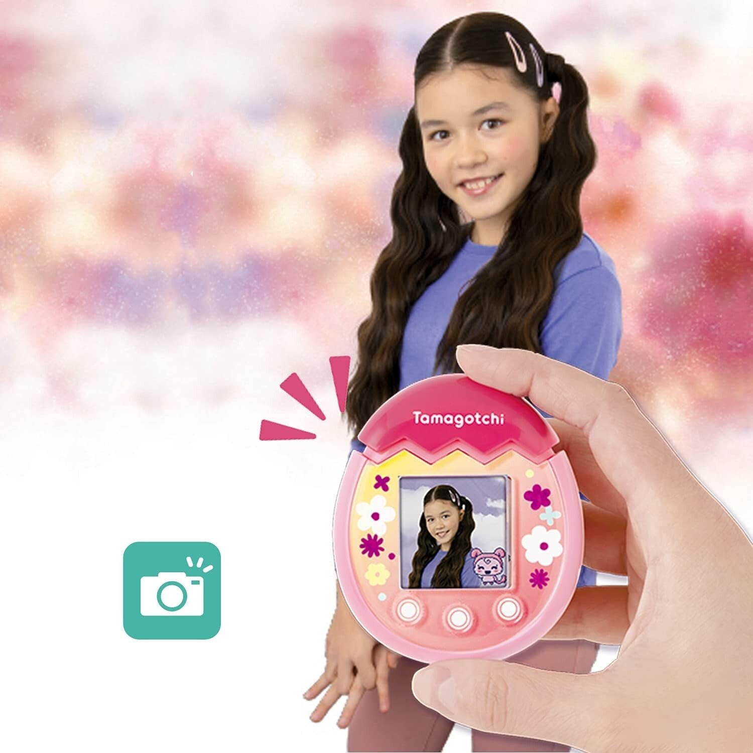 Tamagotchi Pix Floral Interactive Pet: 100 Friends & Playdate Fun Awaits!