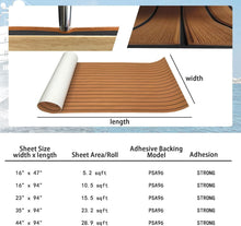 Load image into Gallery viewer, Heat-Resistant EVA Foam Boat Decking - Non-Slip Sheet for RVs &amp; Yachts 94" x 35"