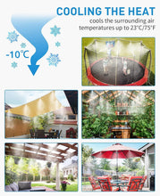 Load image into Gallery viewer, 92FT Misting Cooling System with 26 Brass Nozzles for Ultimate Outdoor Comfort