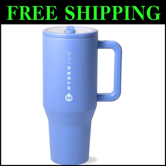 Stylish & Durable 40 oz Water Bottle - Leak Proof & Fits Cup Holders, Light Blue